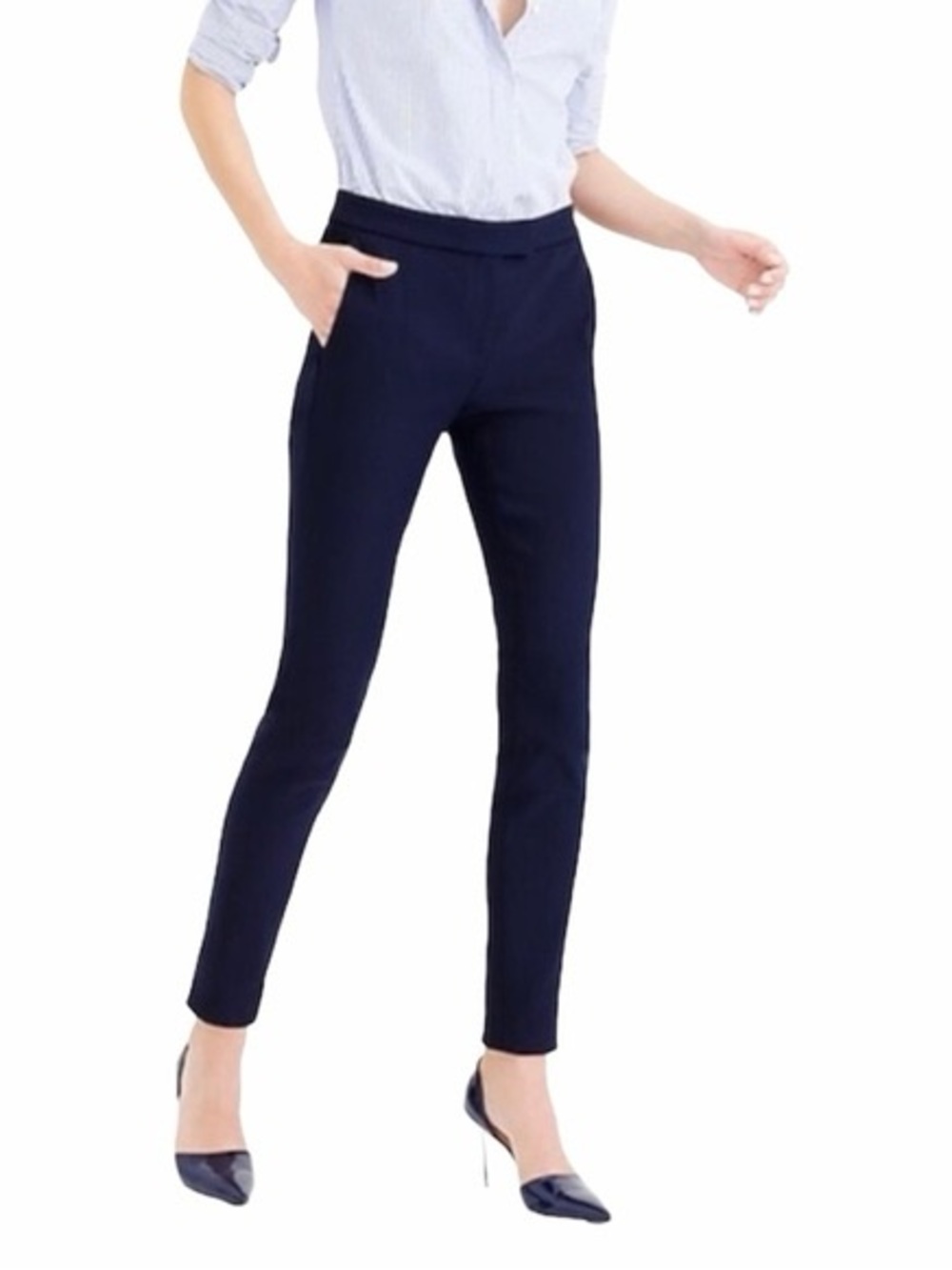 J Crew Ryder Navy Slim Ankle Pants Size 2